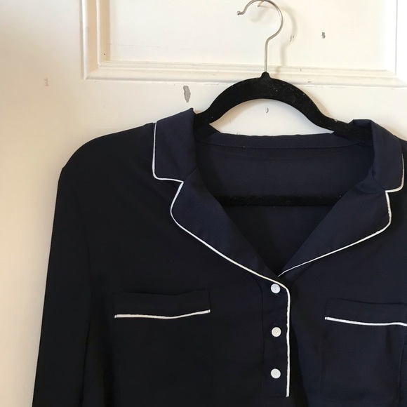 Forever 21 Menswear style Blouse - Picture 1 of 2